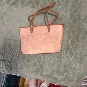 Bueno Pink and Tan Tote Bag